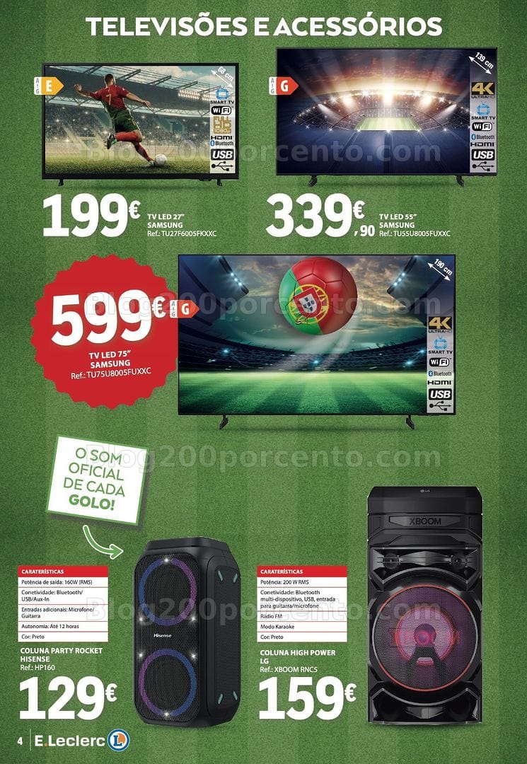 Antevisão Folheto E-LECLERC Tecnologia Especial Mundial Promoções de 2 a 21 junho
